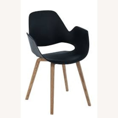 Used Article Dark Gray Faux Leather Dining Chairs for sale on AptDeco