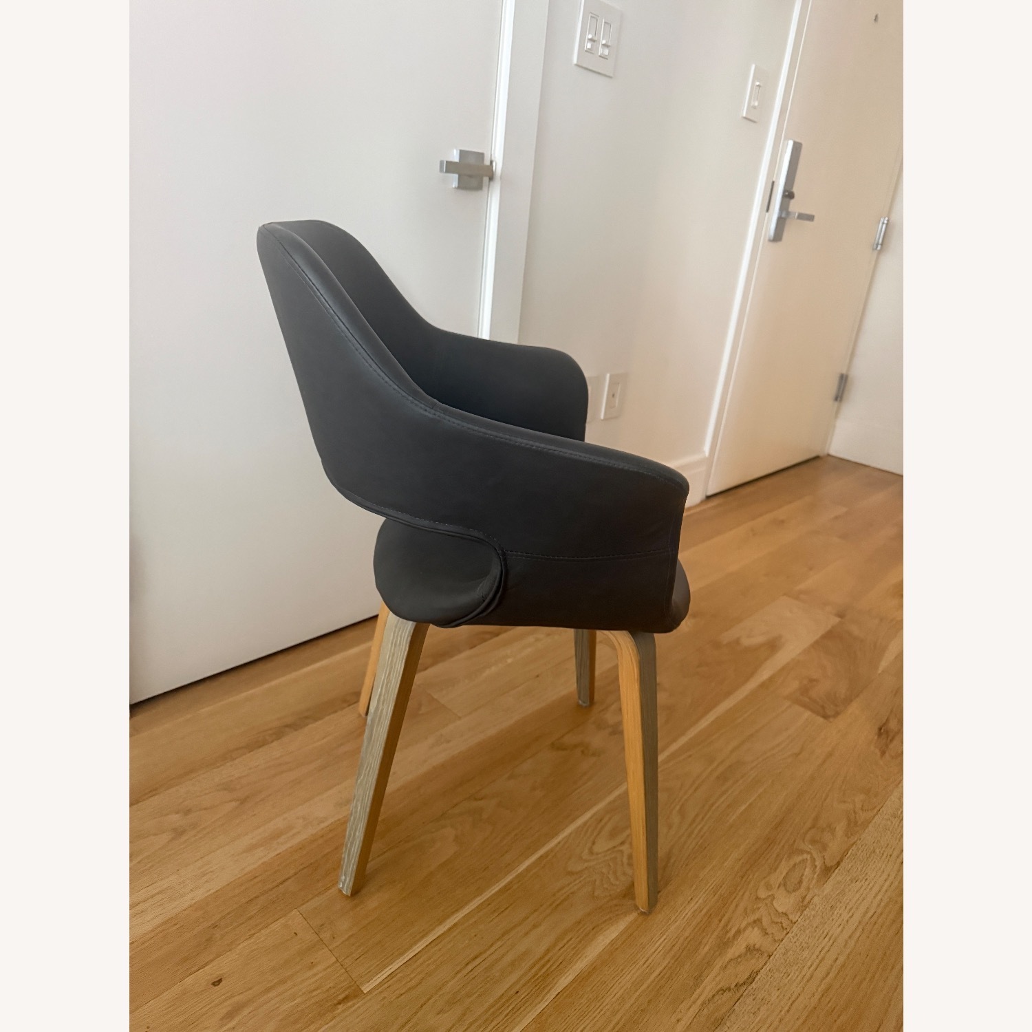 Article Dark Gray Faux Leather Dining Chairs - image-3