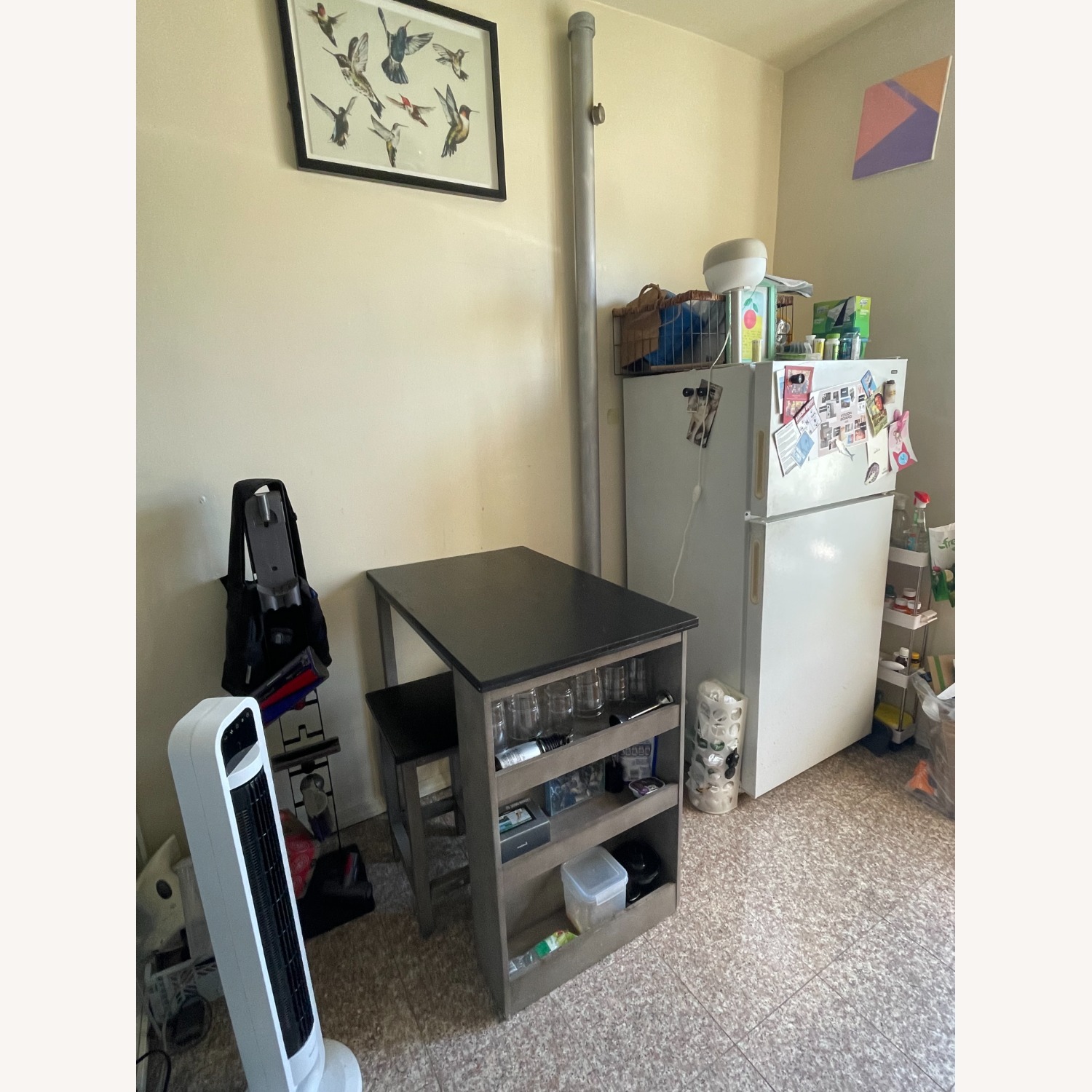 Pottery Barn Counter Height Gray Wood Dining Table - image-2