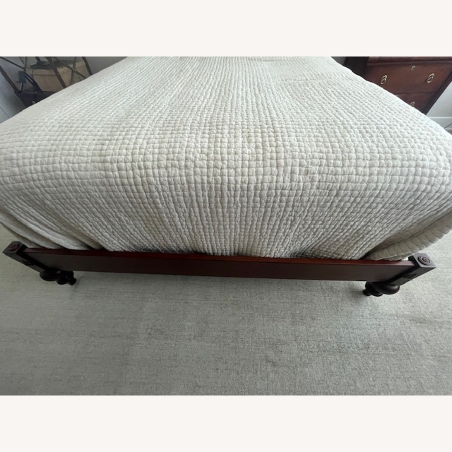 Ethan Allen Dark Brown Wood Queen Bed - image-7