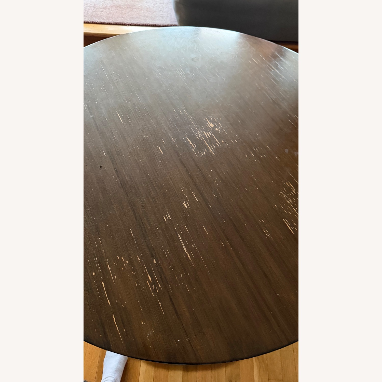 Dark Brown Wood Dining Table - image-3