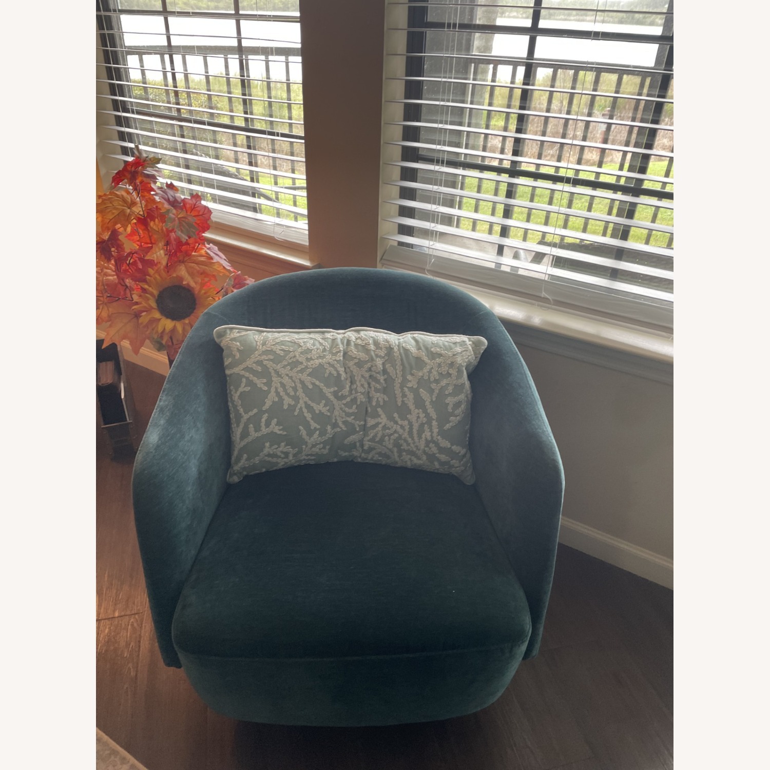 World Market Green Fabric Armchair - image-2