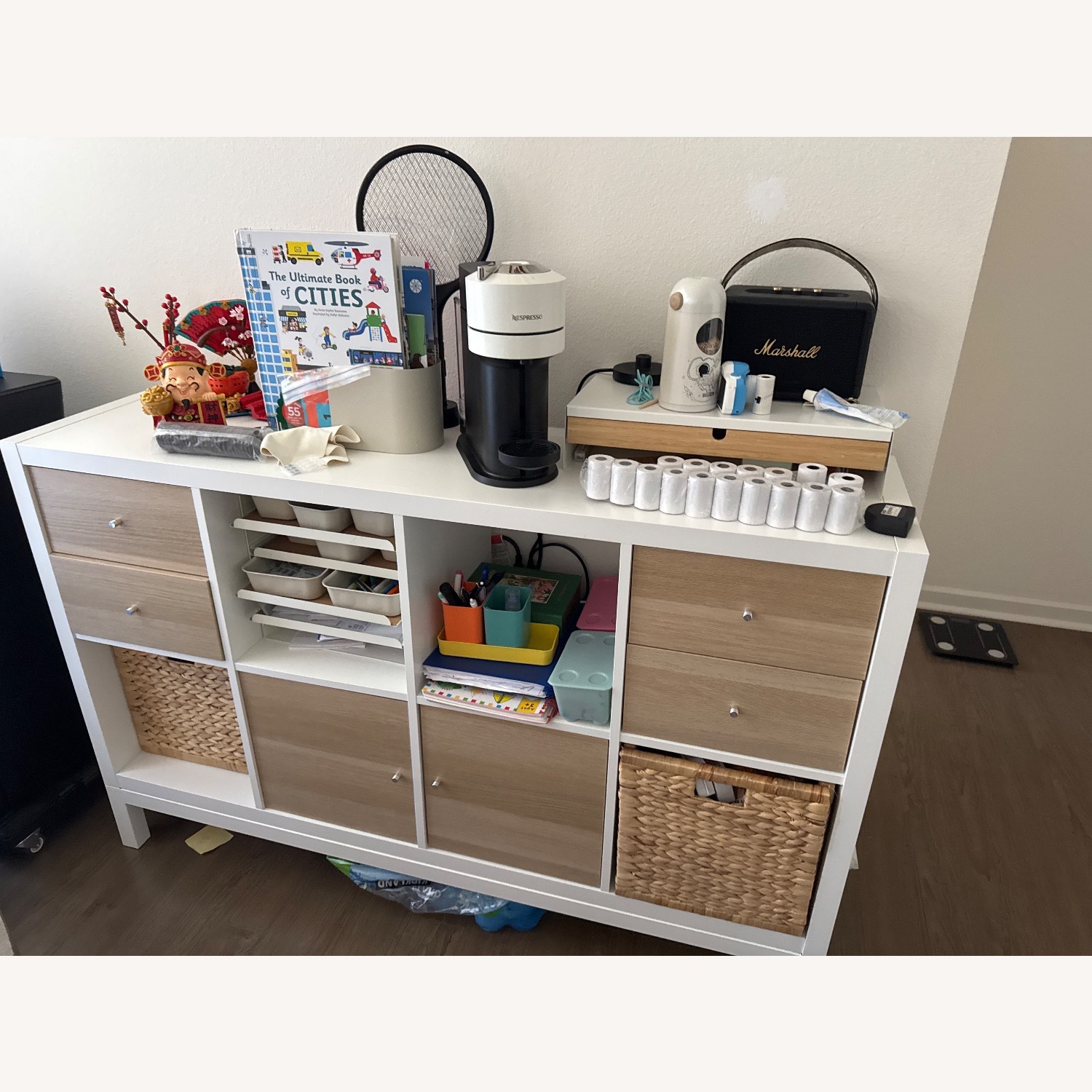 IKEA White Wood Wall Shelf - image-1