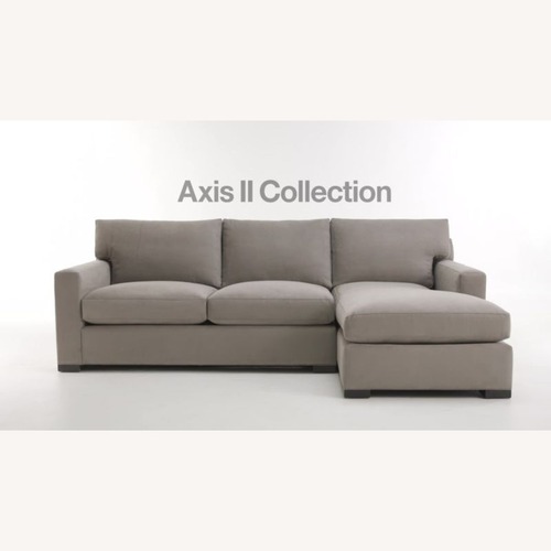 Used Crate & Barrel Axis II Light Gray 2 Piece Sectional for sale on AptDeco