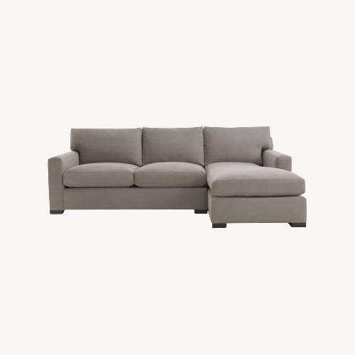 Used Crate & Barrel Axis II Light Gray 2 Piece Sectional for sale on AptDeco