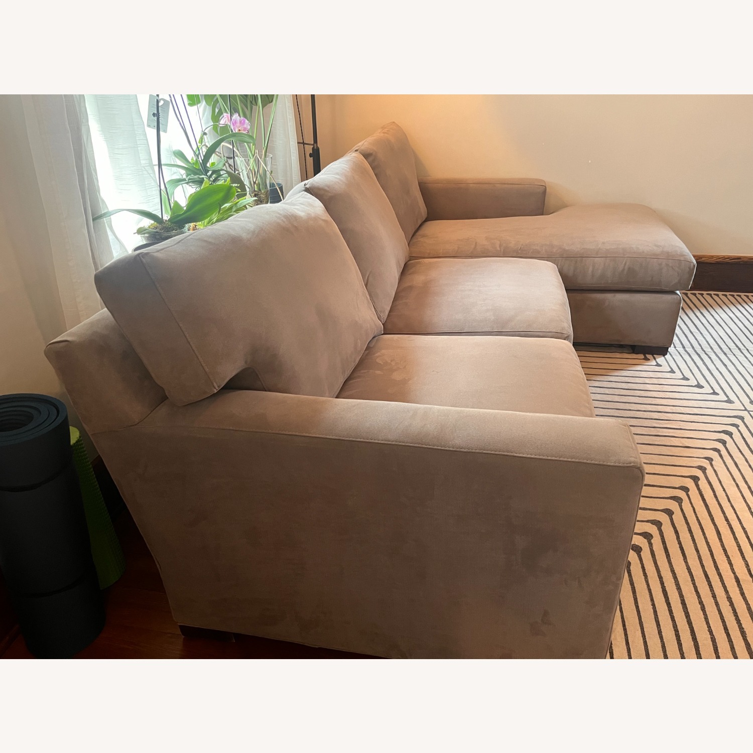 Crate & Barrel Axis II Light Gray 2 Piece Sectional - image-3