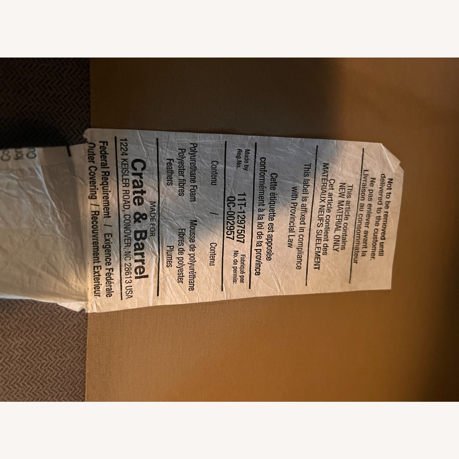 Crate & Barrel Axis II Light Gray 2 Piece Sectional - image-7