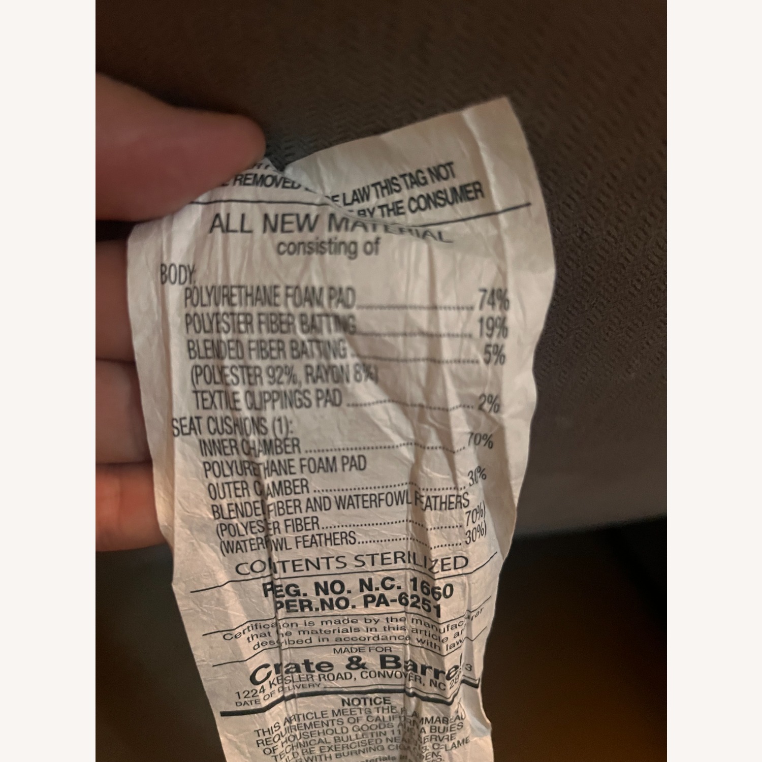 Crate & Barrel Axis II Light Gray 2 Piece Sectional - image-8