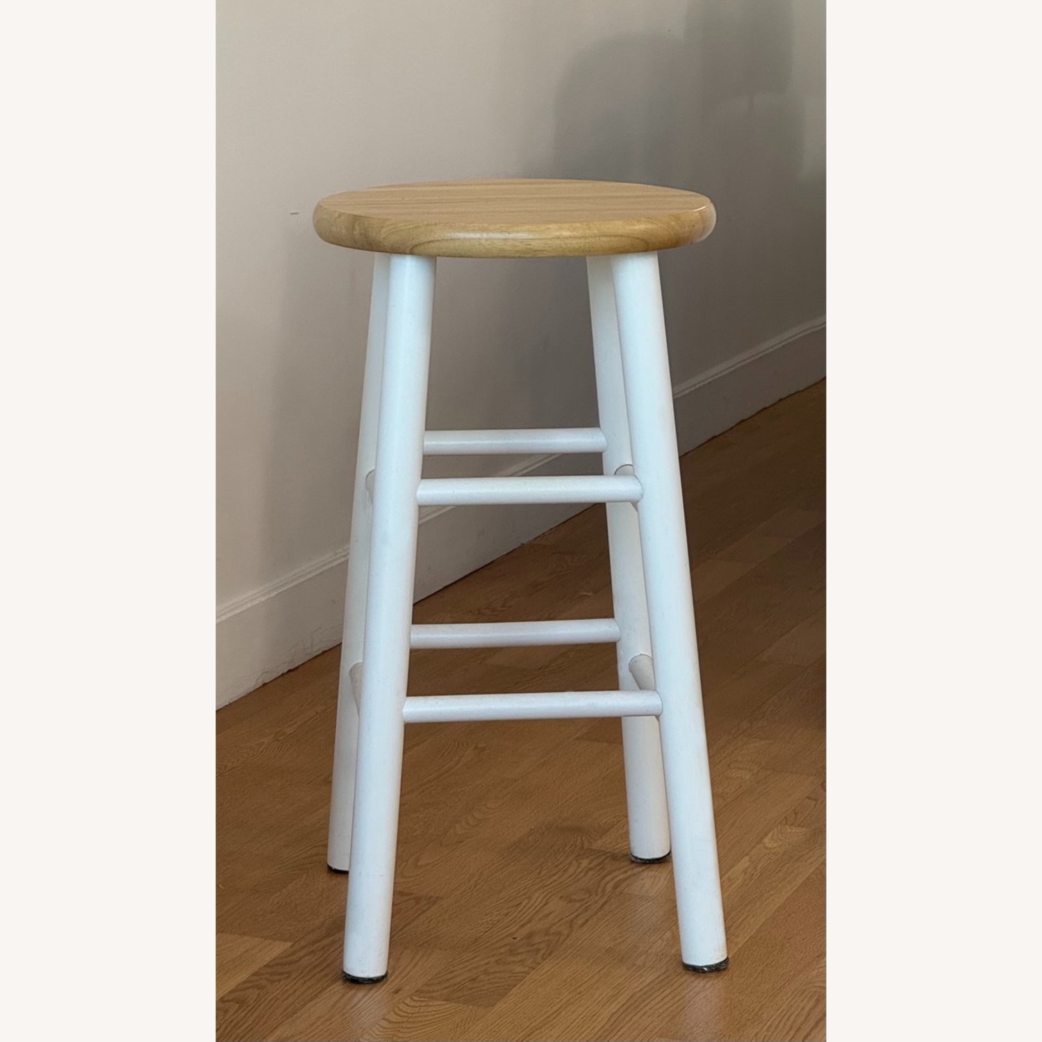 Wayfair Cherlin White Wood Two Stools - image-1