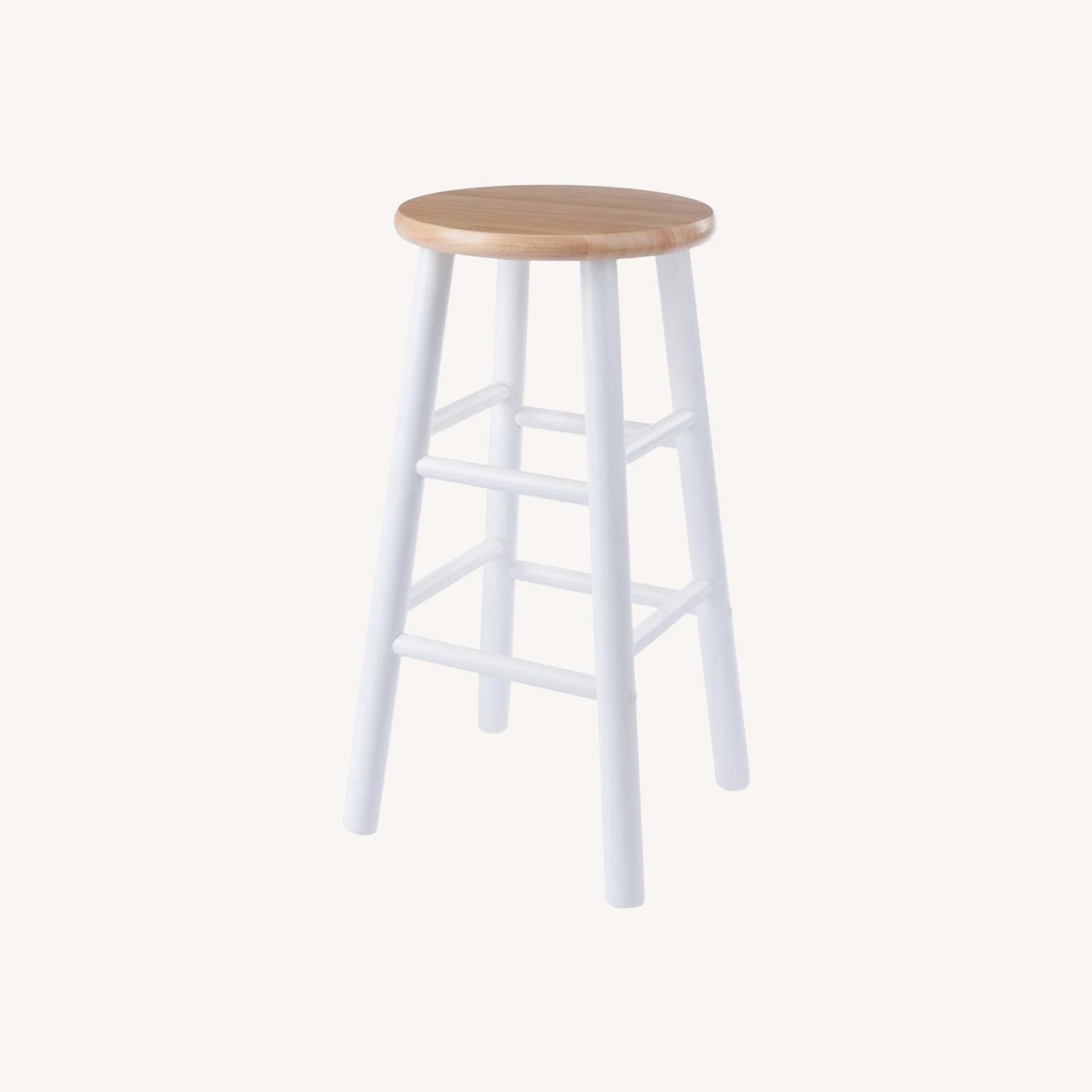 Wayfair Cherlin White Wood Two Stools - image-3