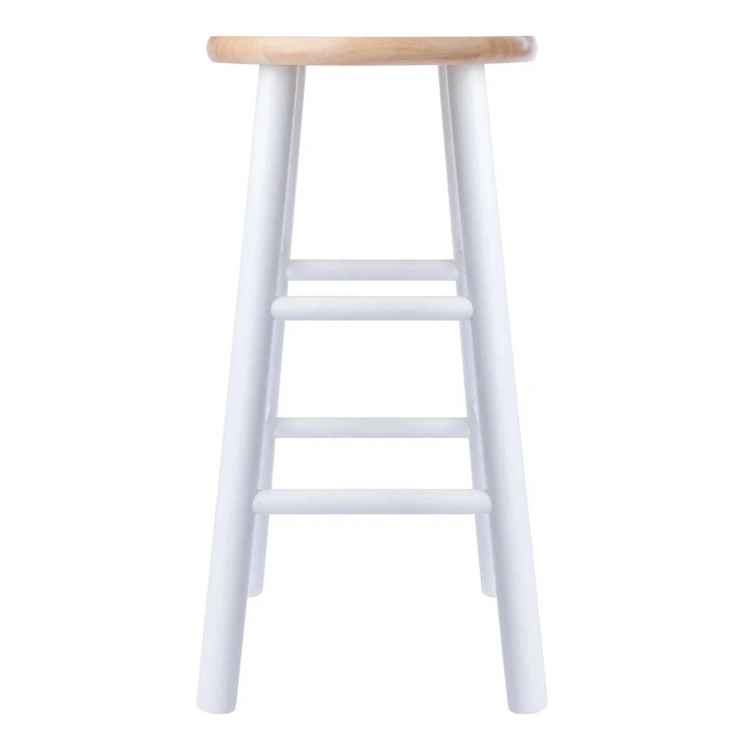 Wayfair Cherlin White Wood Two Stools - image-2