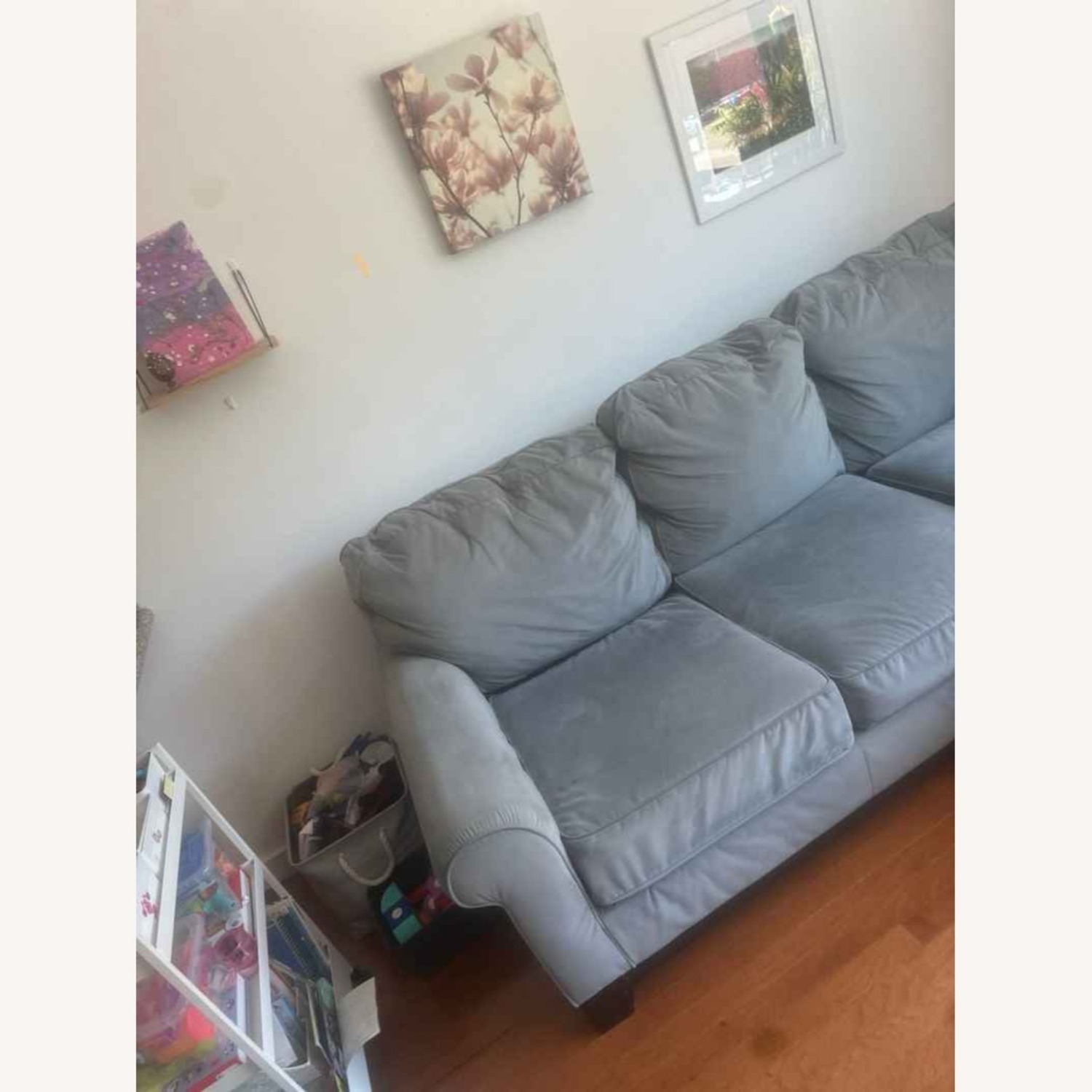 Ashley Furniture Dark Gray Fabric Sleeper Sofa - image-6