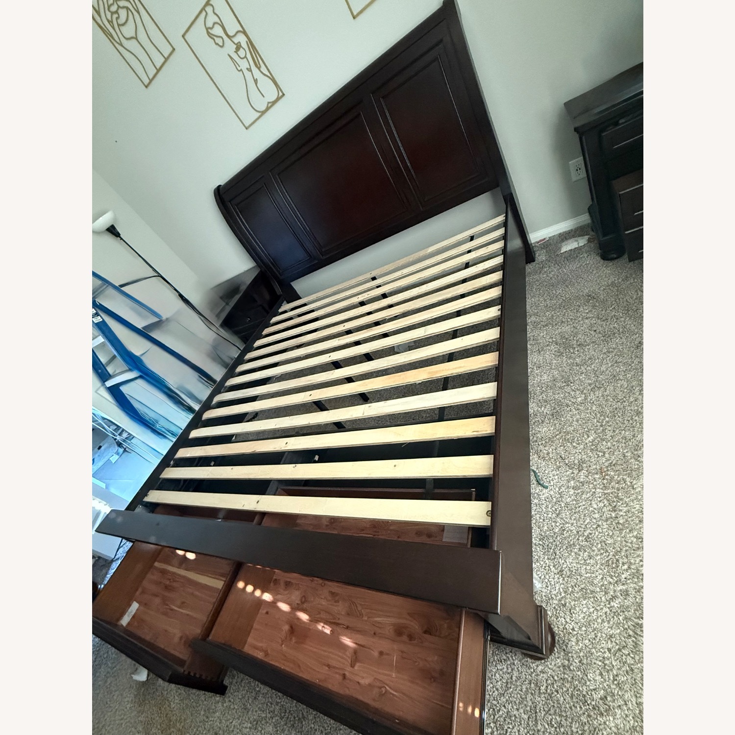 Ashley Furniture Porter Dark Brown Wood King Bed - image-1