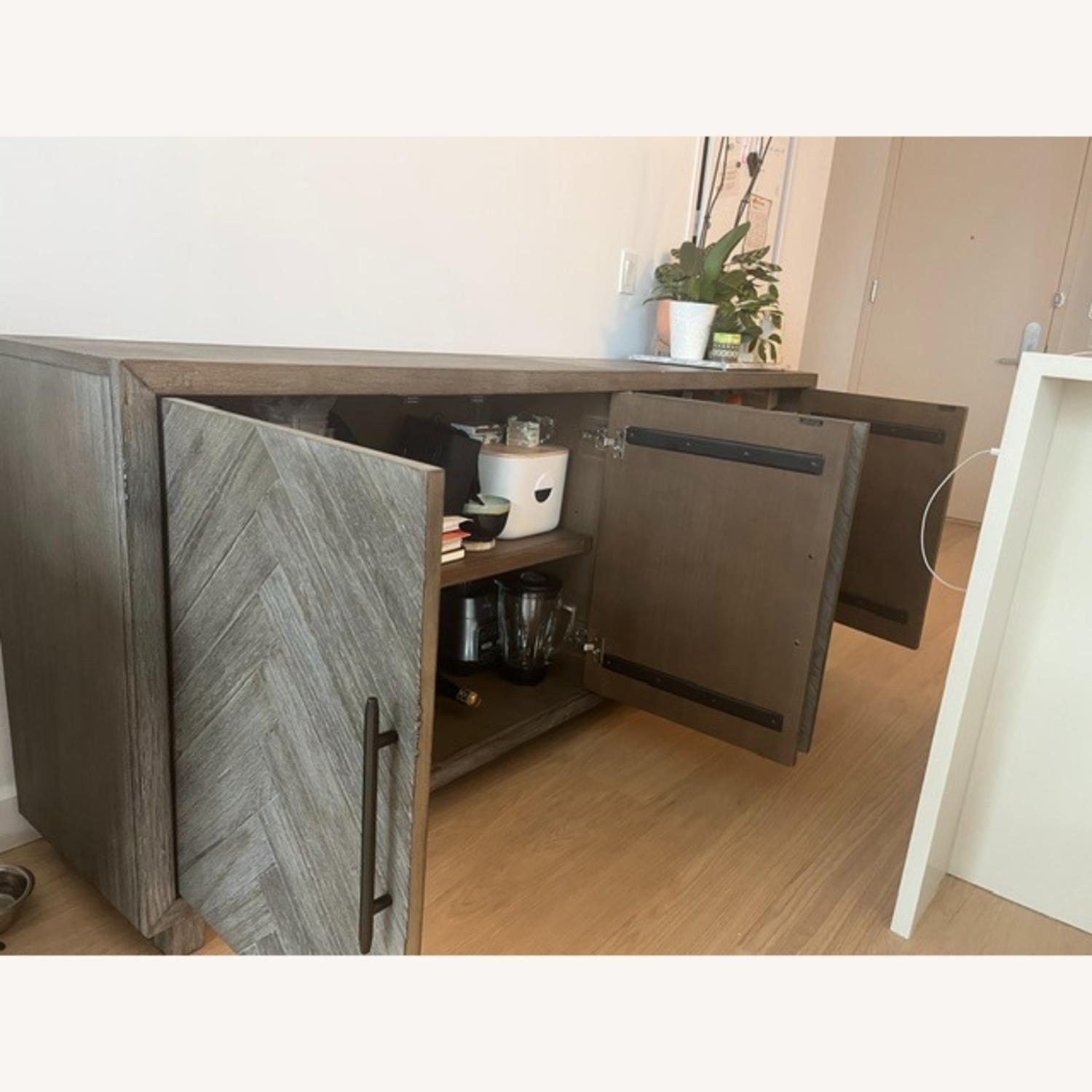 Martin Furniture Dark Gray Wood Media Storage - image-1