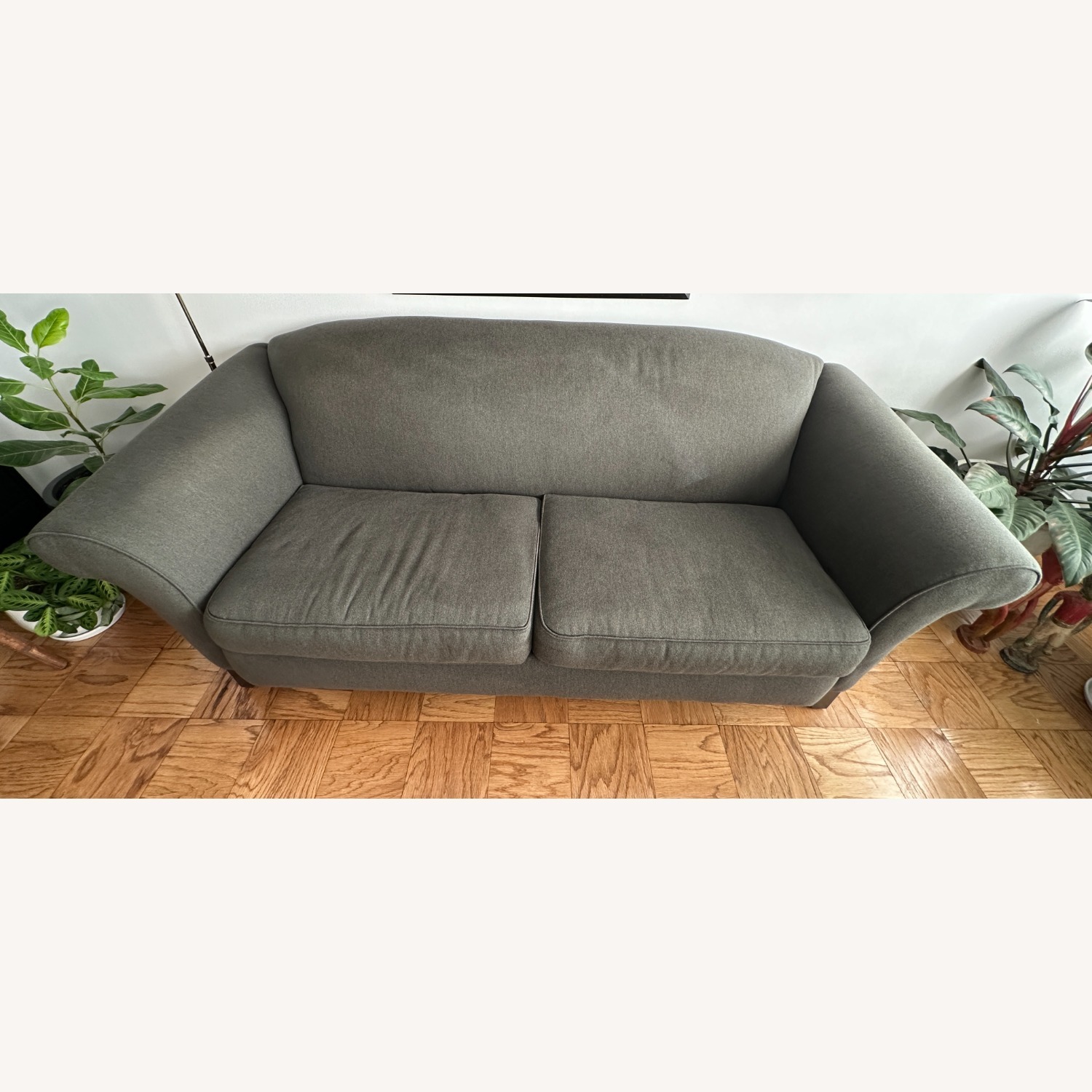 Dark Gray Fabric 3+ Seater Sofa - image-1