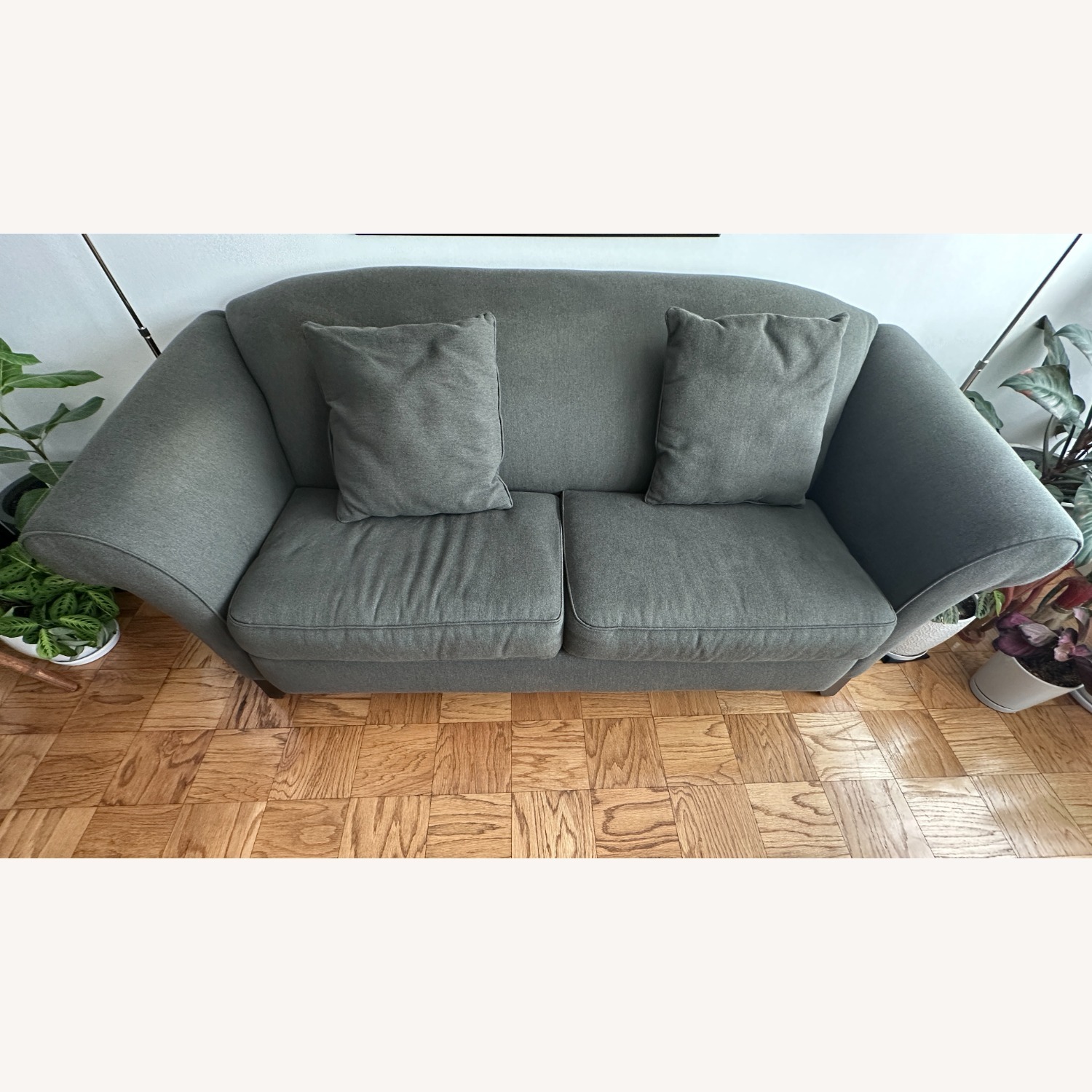 Dark Gray Fabric 3+ Seater Sofa - image-6