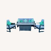 Light Gray Metal Patio Furniture