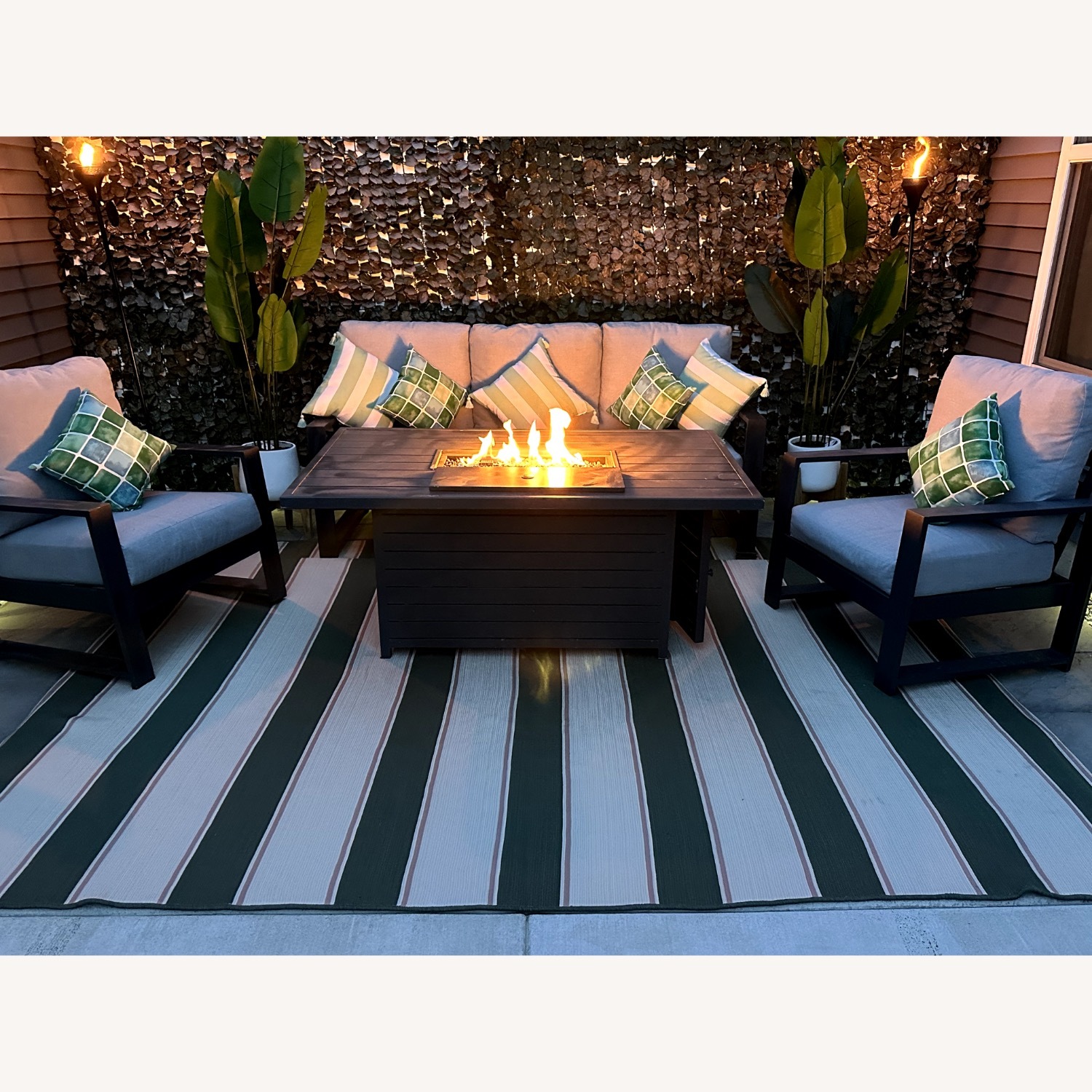 Light Gray Metal Patio Furniture - image-6
