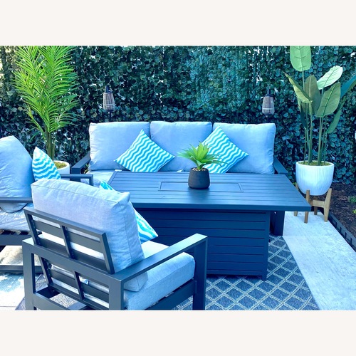 Used Light Gray Metal Patio Furniture for sale on AptDeco