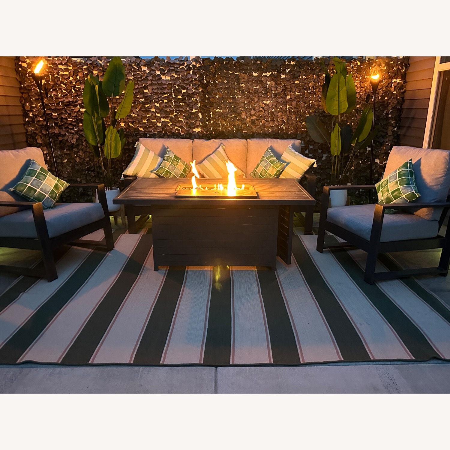 Light Gray Metal Patio Furniture - image-7