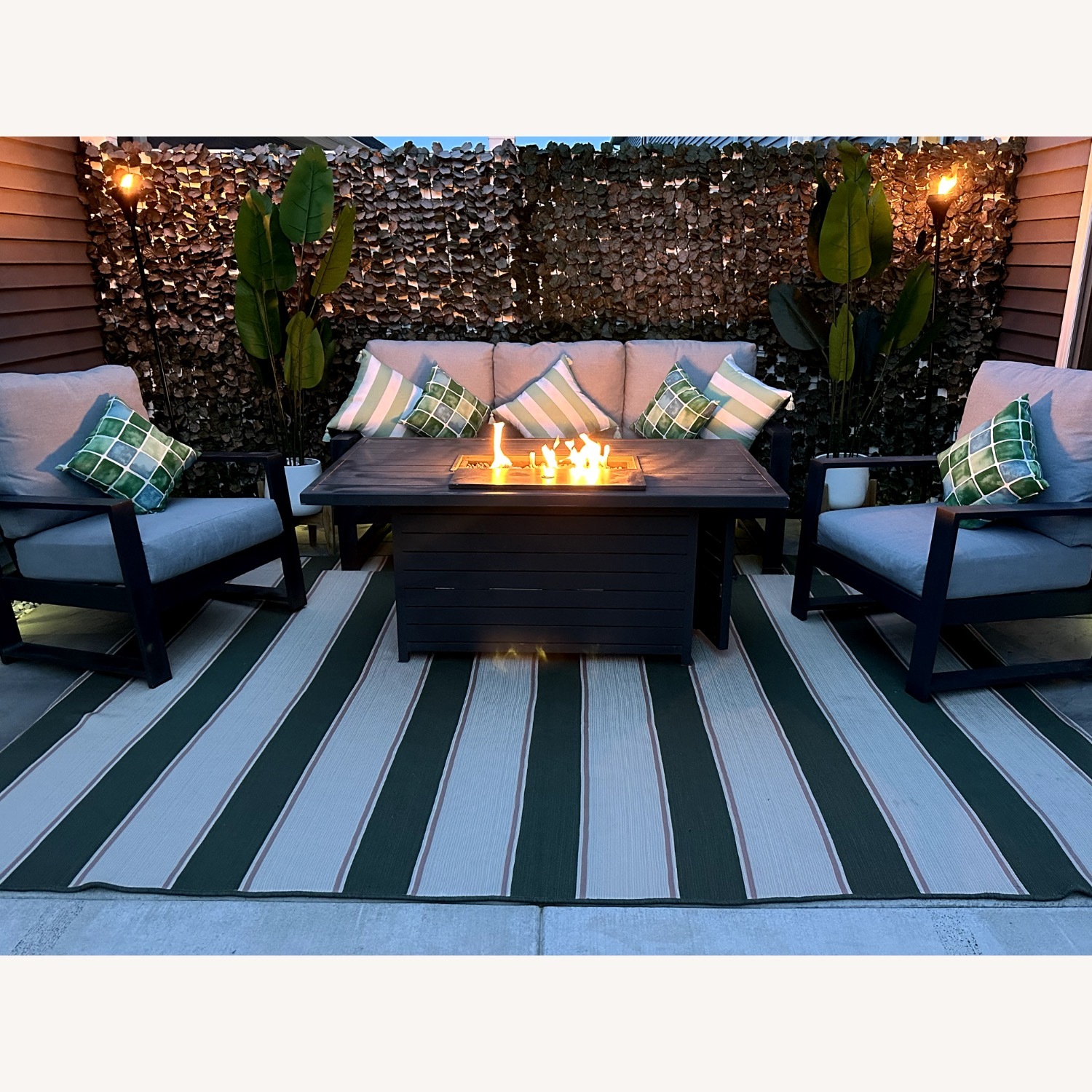 Light Gray Metal Patio Furniture - image-5