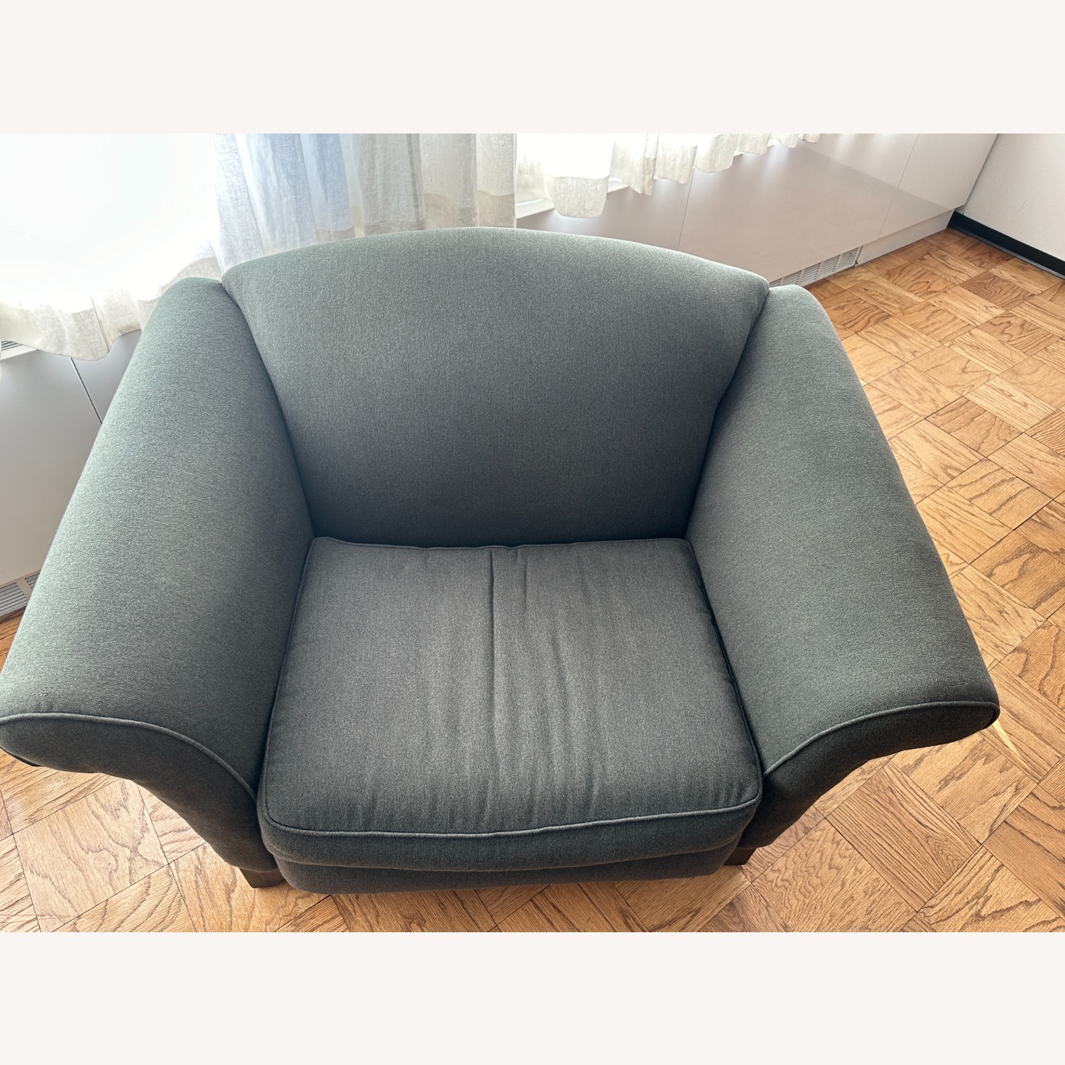 Black Fabric Armchair - image-2