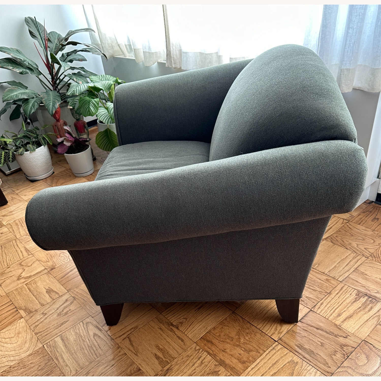 Black Fabric Armchair - image-3