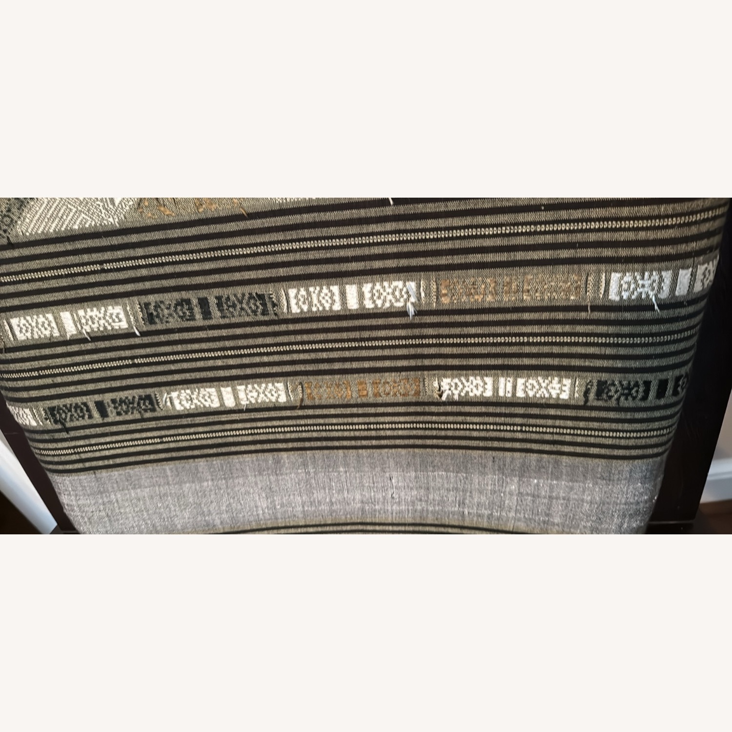 Wood Accent Chairs with Silk Fabric - image-3