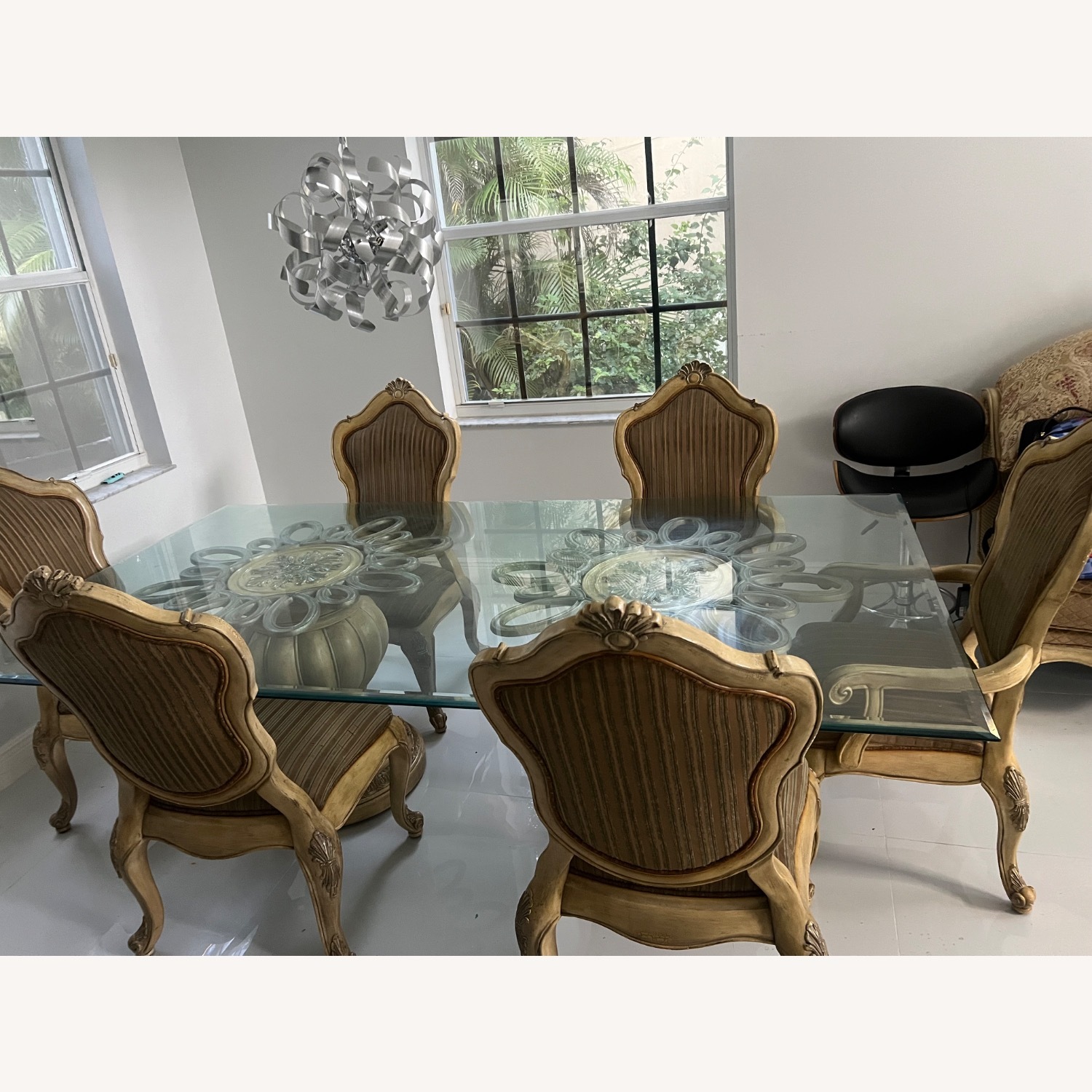 Glass Dining Table and 6 Chairs  - image-4