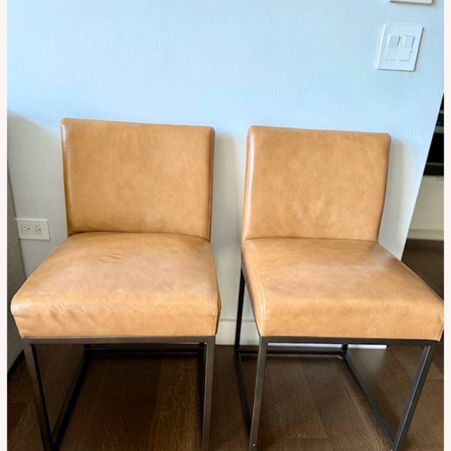 Article Oscuro Light Brown Leather Dining Chairs - image-4