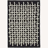 IKEA Unbekannt Black Area Rug 4' x 6'