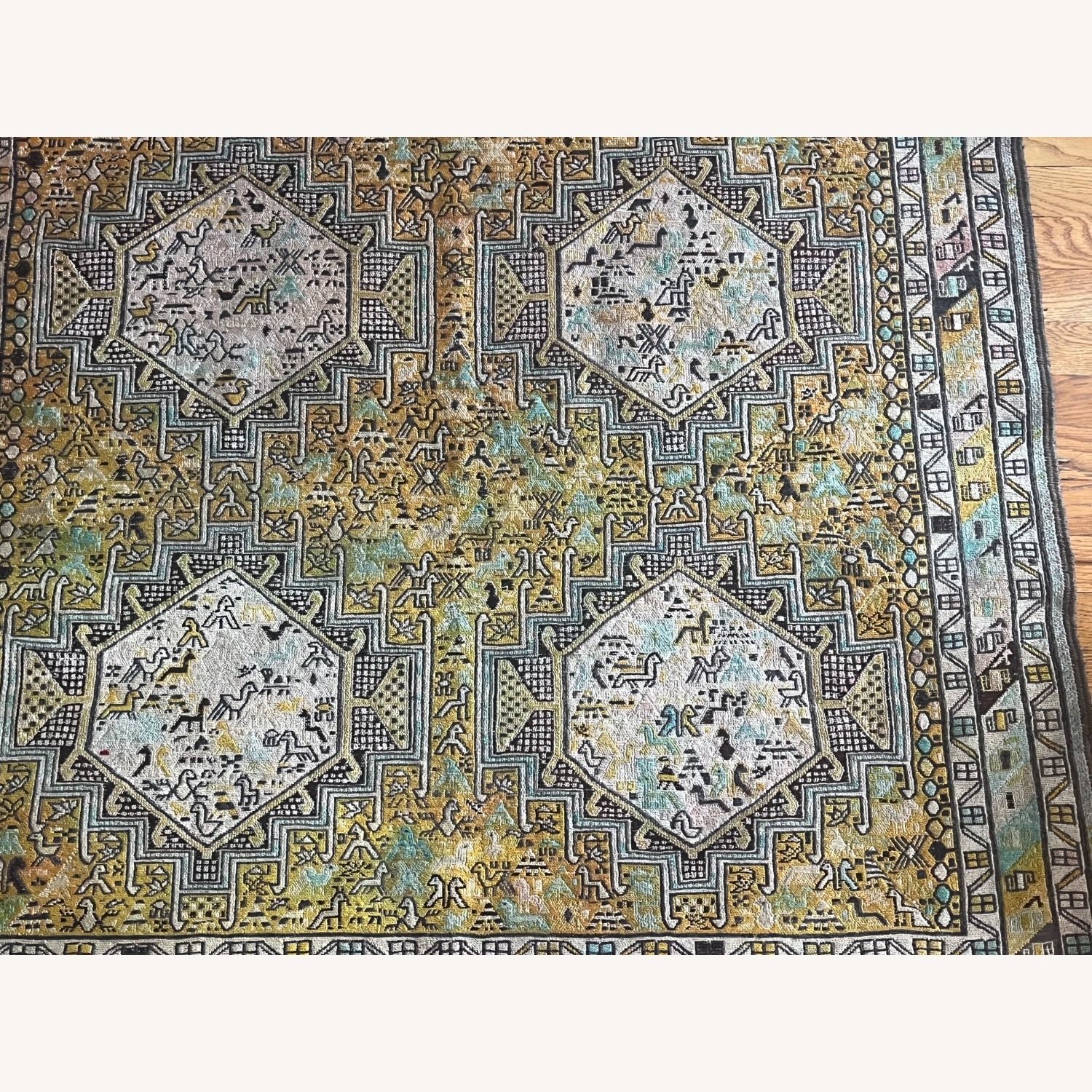 Antique Persian Wool Area Rug - image-2