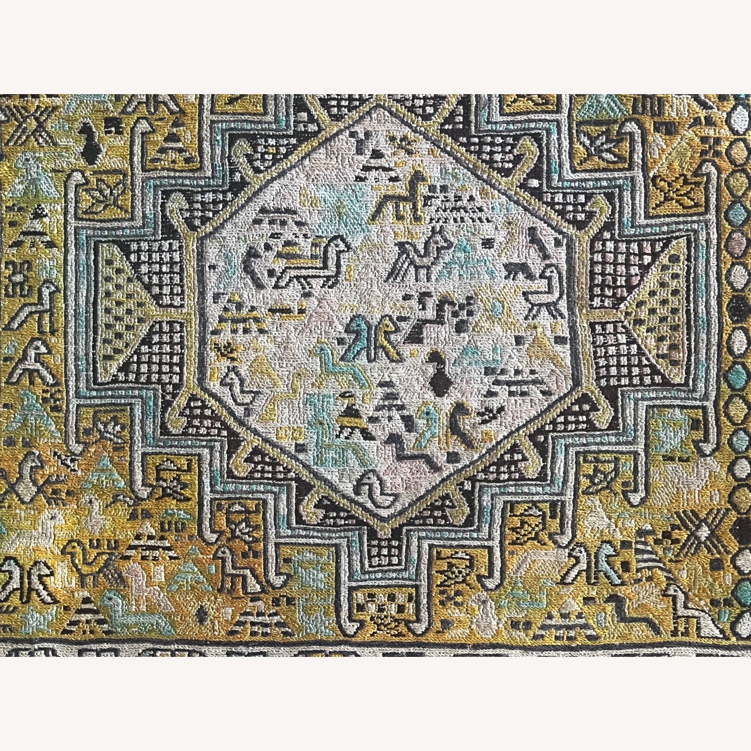 Antique Persian Wool Area Rug - image-5