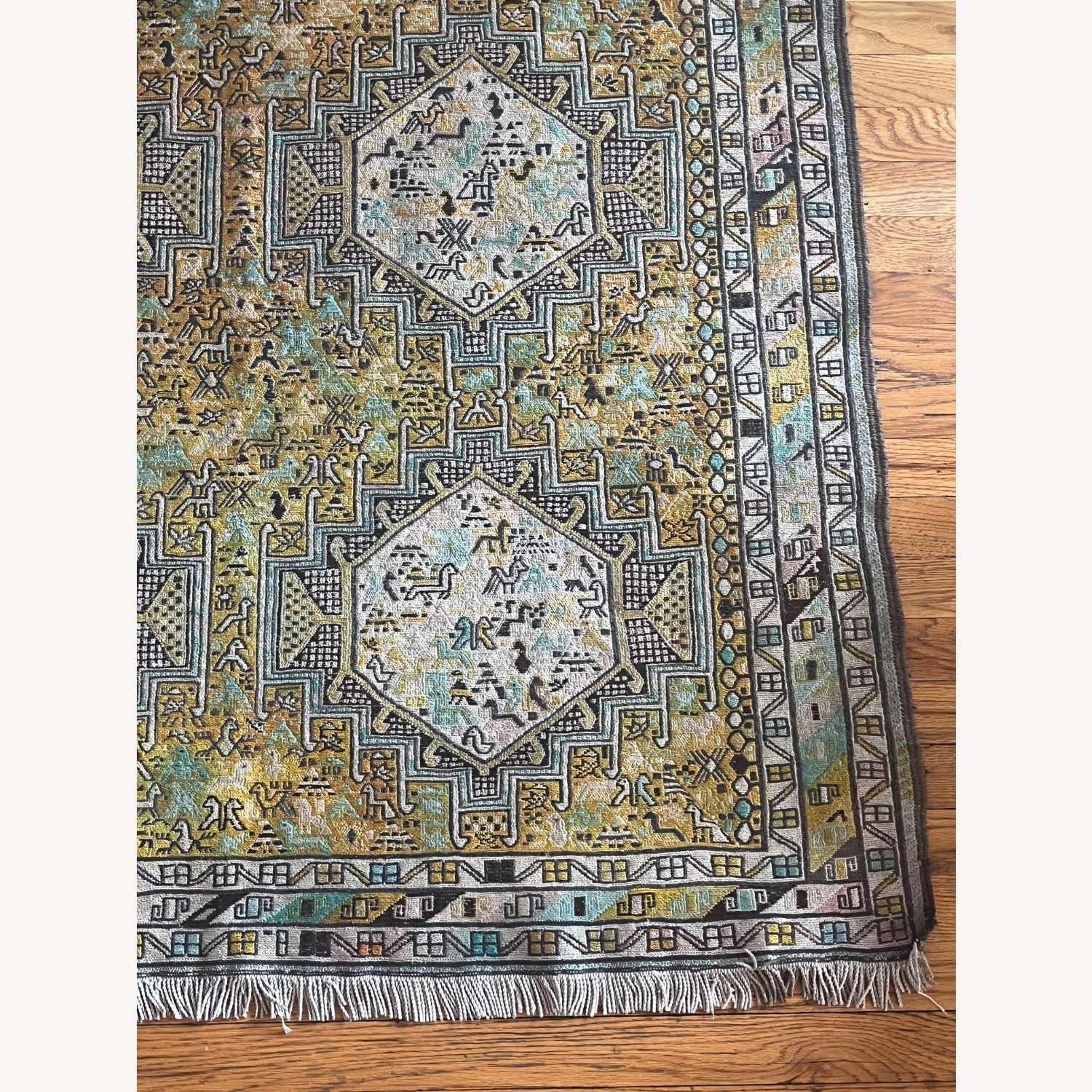 Antique Persian Wool Area Rug - image-3
