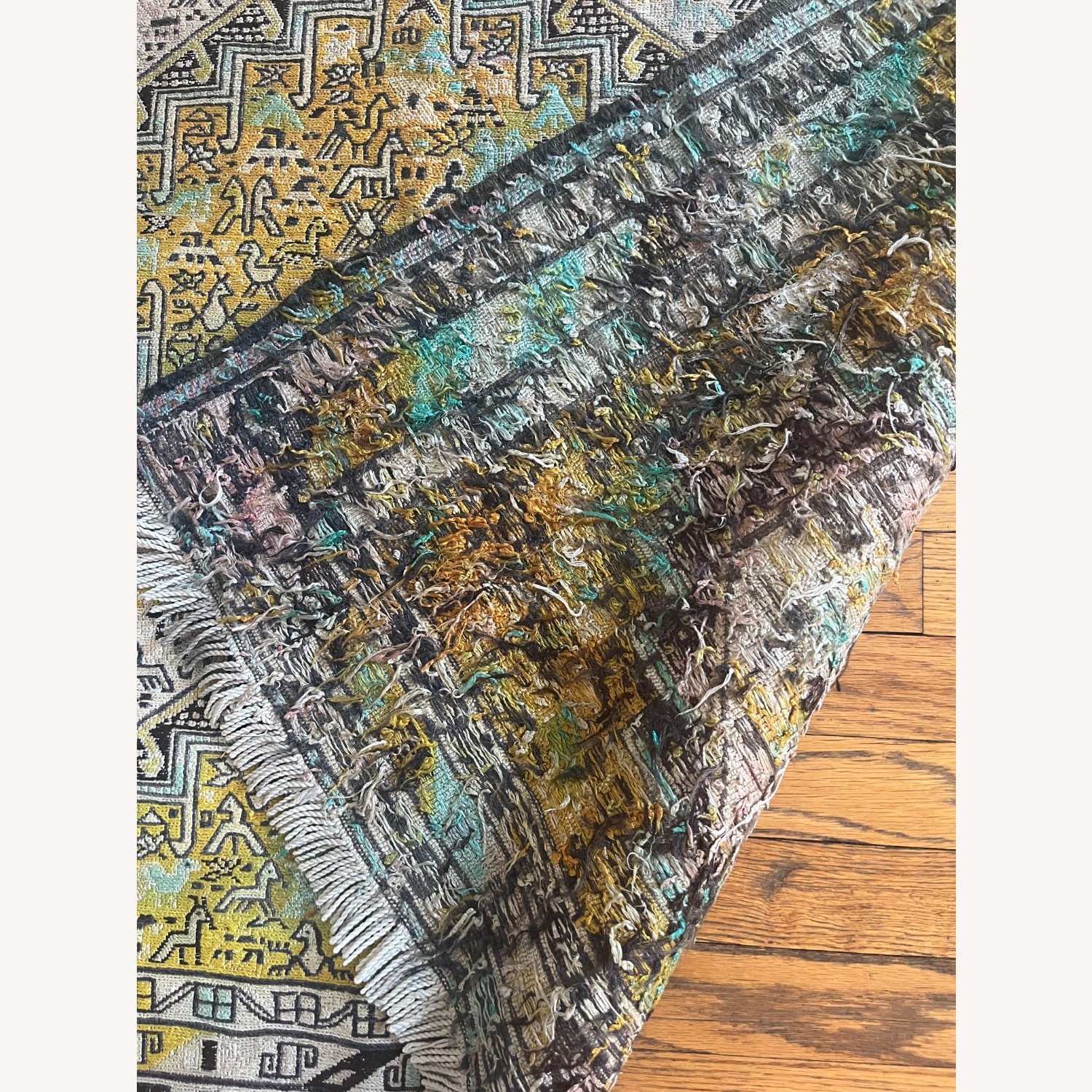 Antique Persian Wool Area Rug - image-7