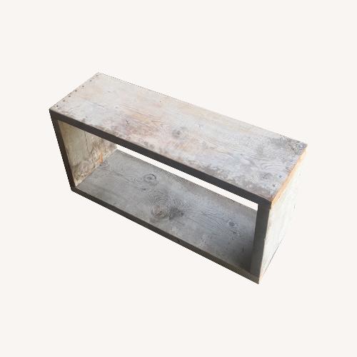 Used Grey Wooden Rustic Bench  for sale on AptDeco