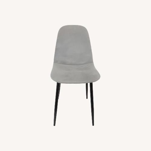 Used Wayfair Light Gray Velvet Dining Chairs for sale on AptDeco