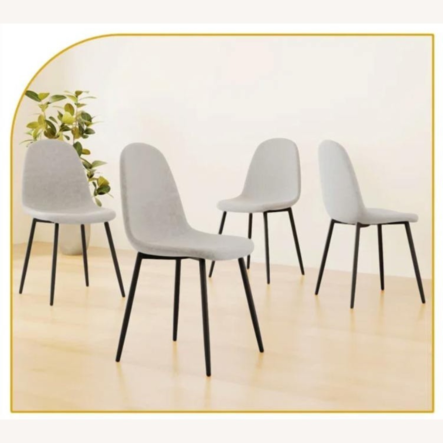 Wayfair Light Gray Velvet Dining Chairs - image-2