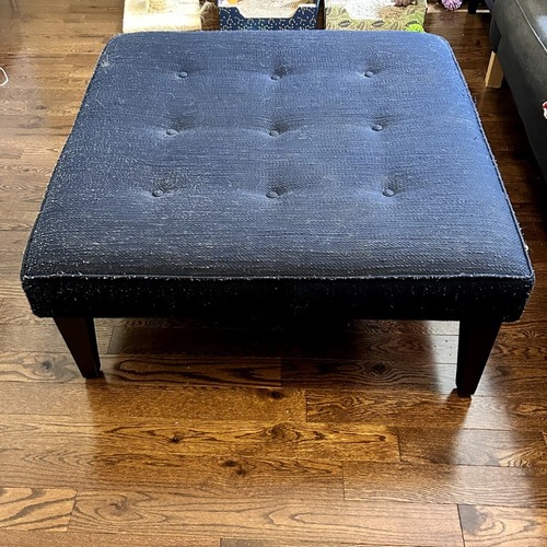 Used West Elm Light Gray Fabric Ottoman for sale on AptDeco