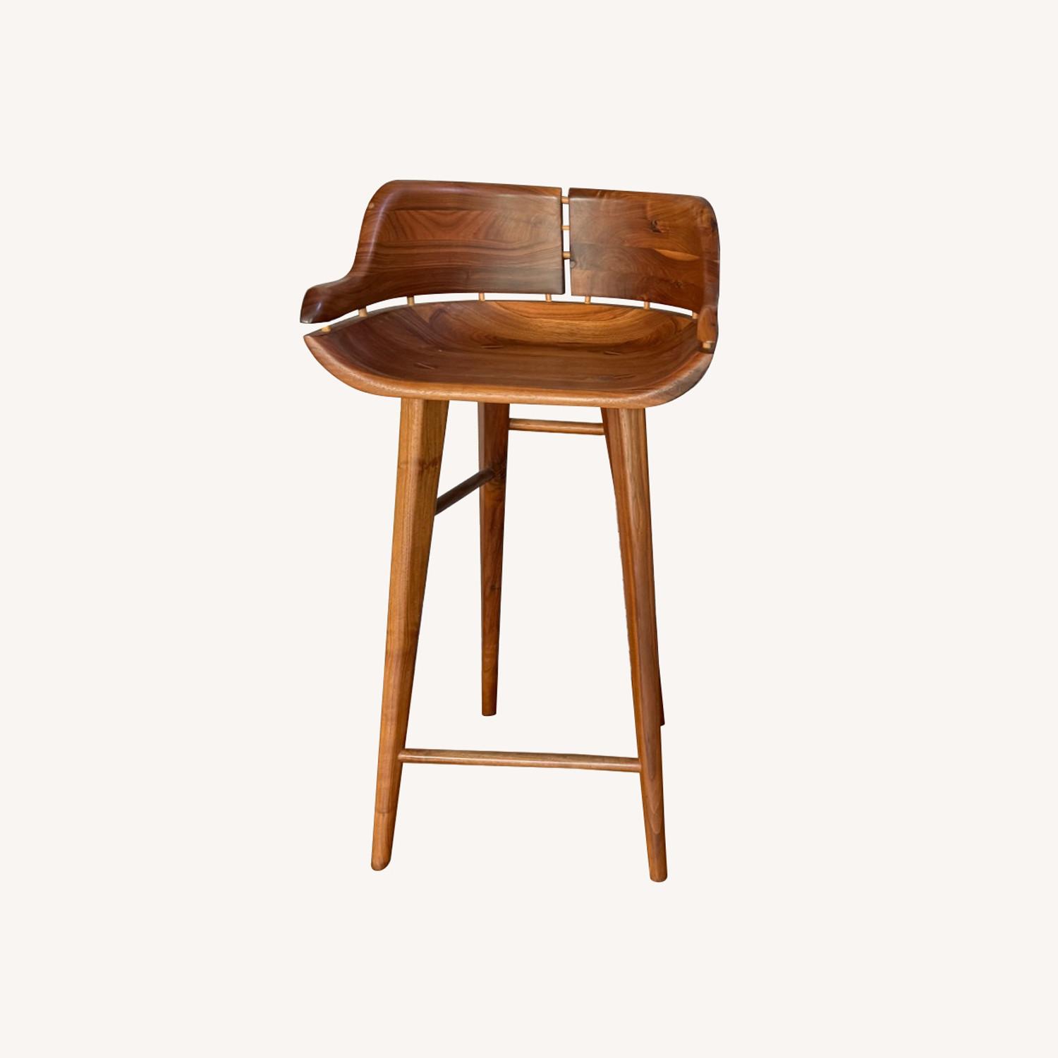Curva Solid Walnut Barstools by Newel Modern - image-0