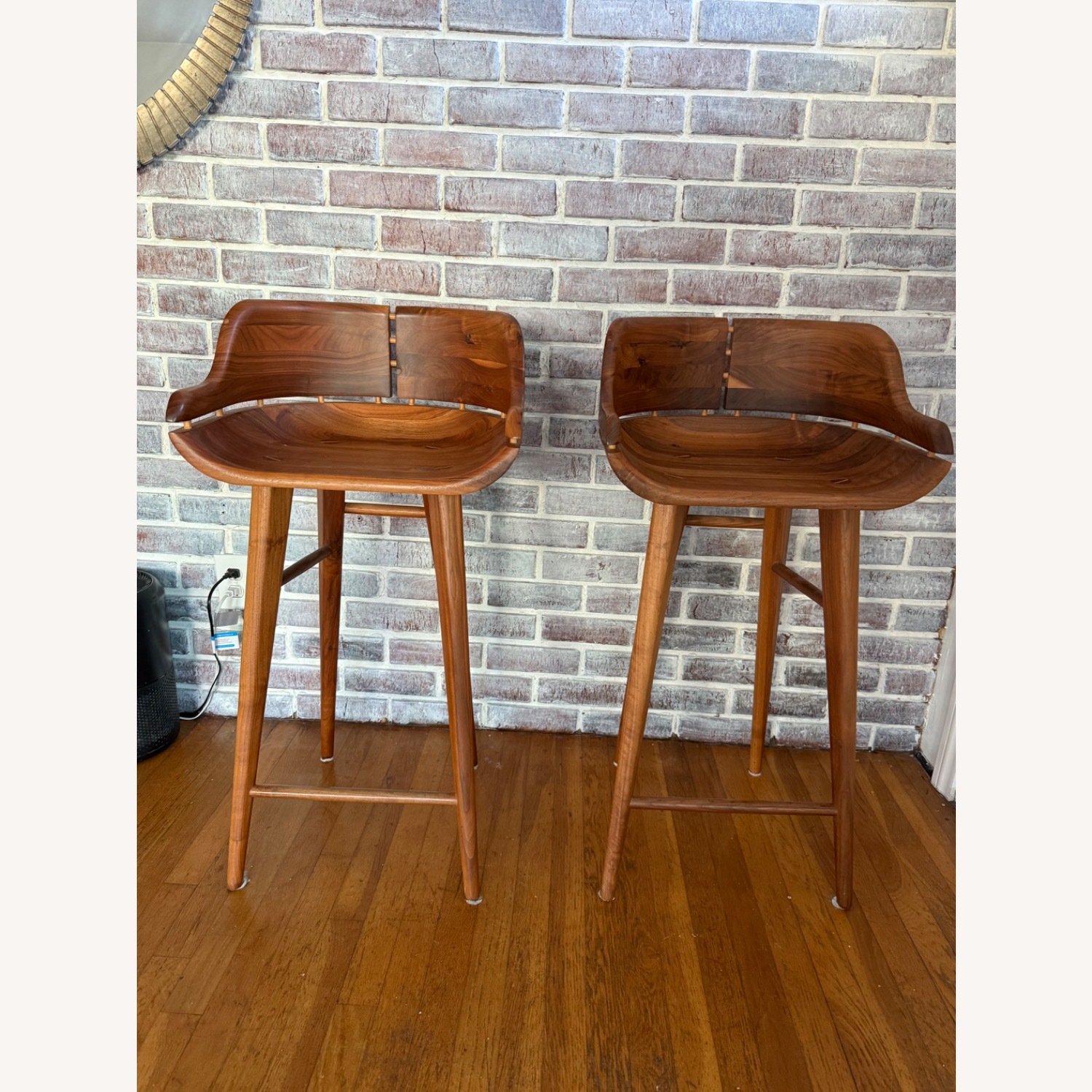 Curva Solid Walnut Barstools by Newel Modern - image-3