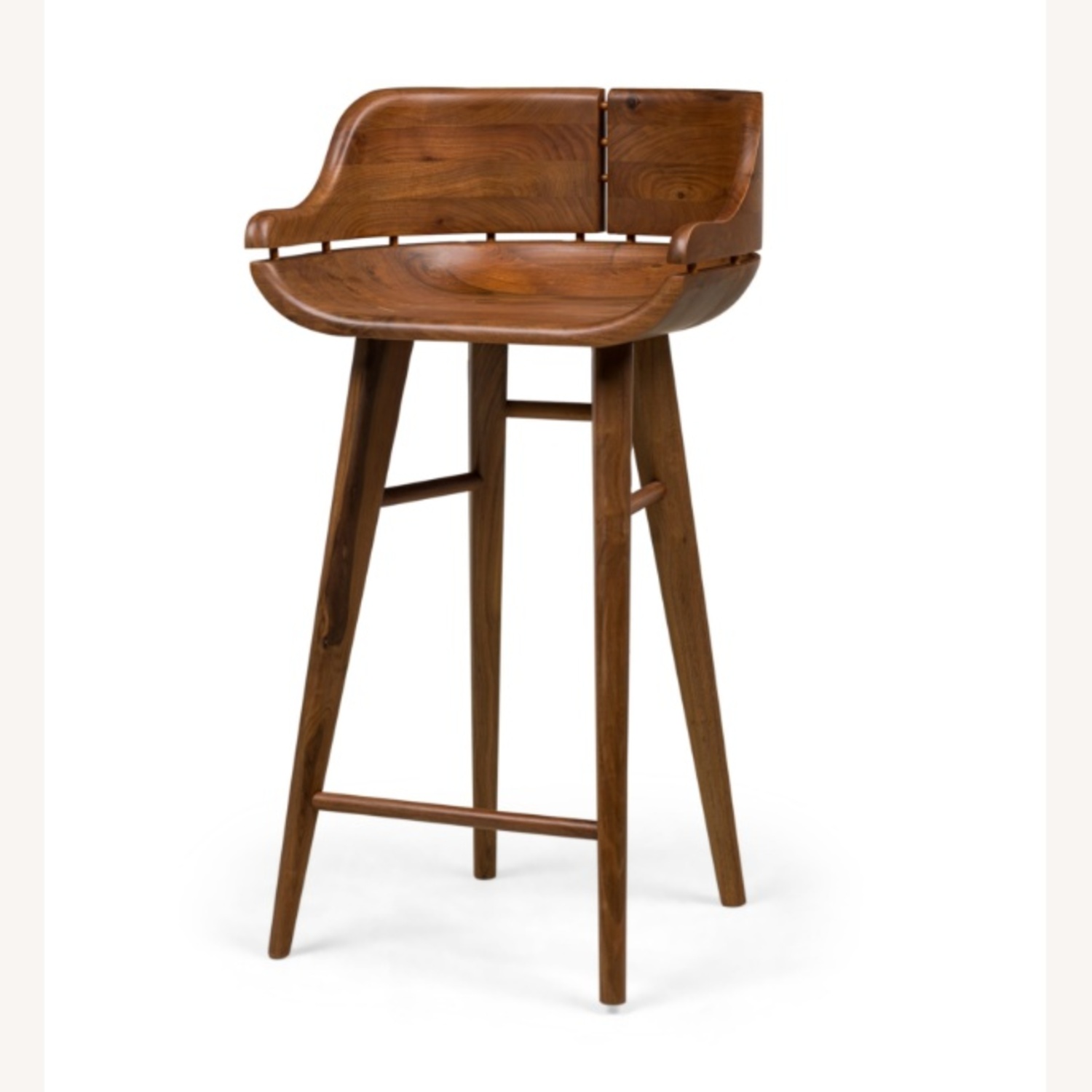 Curva Solid Walnut Barstools by Newel Modern - image-5