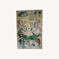 "Alice in Wonderland" Mounted Poster
