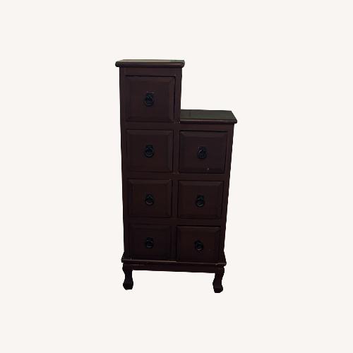 Used Ethan Allen Dark Brown Wood Storage Cabinet  for sale on AptDeco