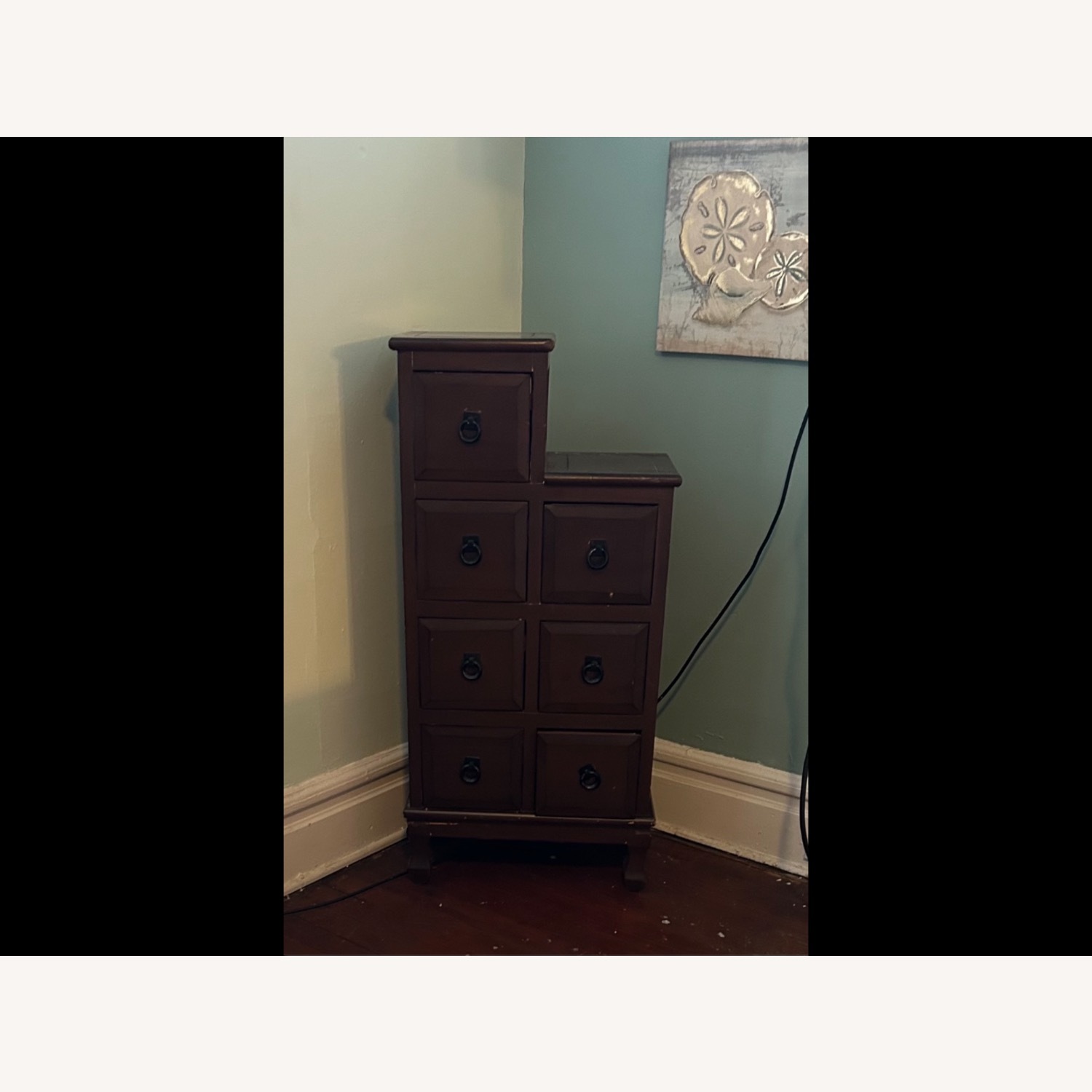 Ethan Allen Dark Brown Wood Storage Cabinet  - image-1