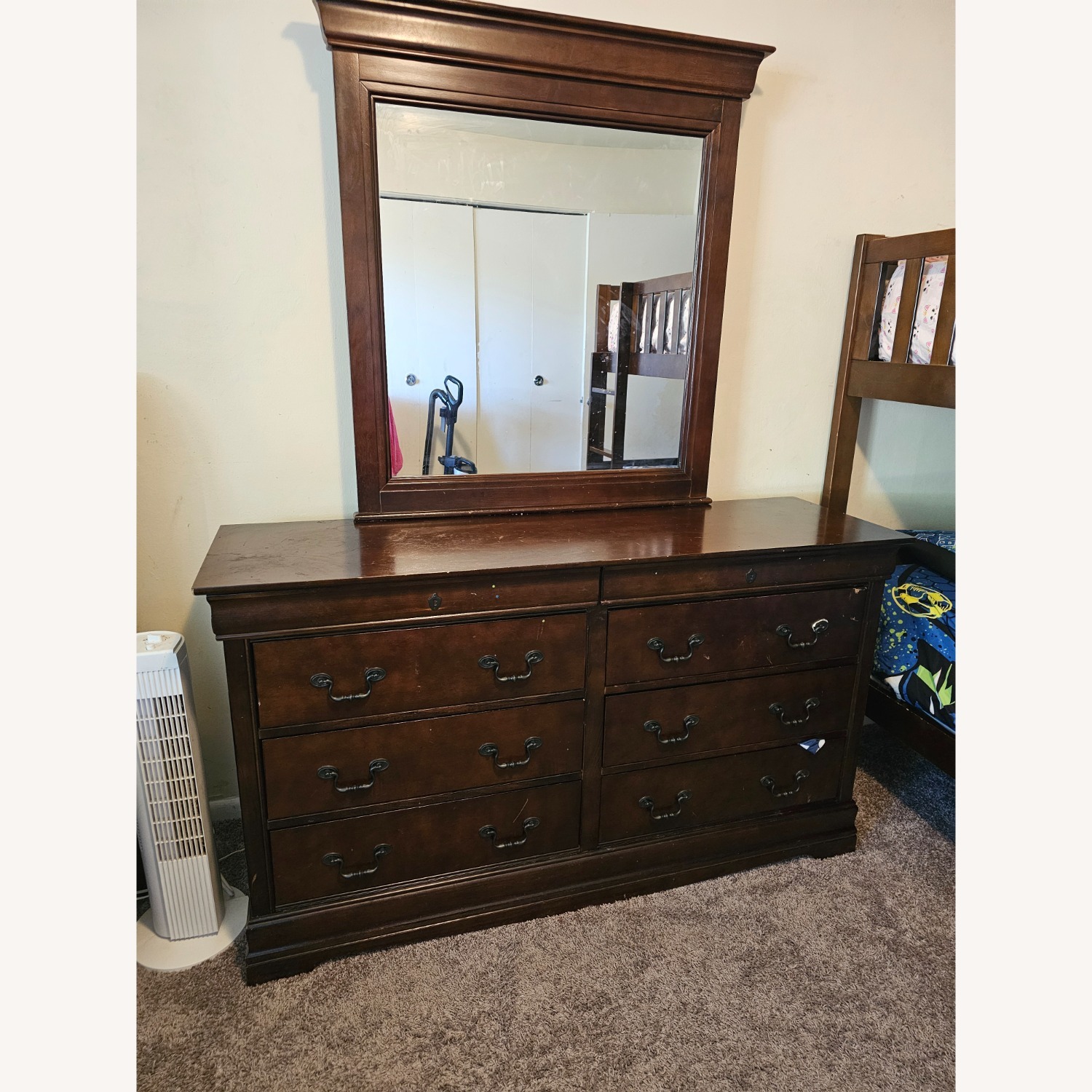 Value City Furniture Dark Brown Wood Dresser - image-3