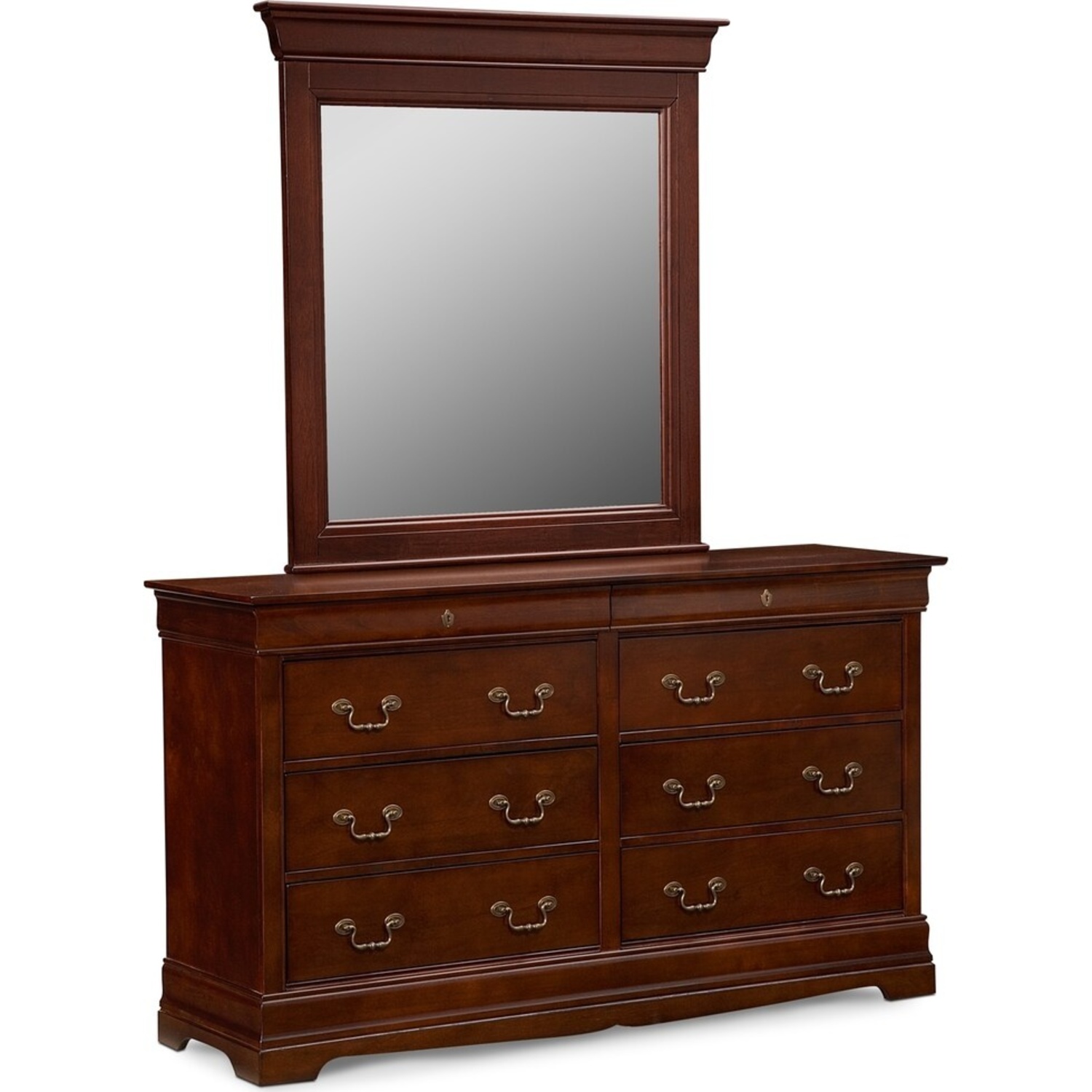 Value City Furniture Dark Brown Wood Dresser - image-4