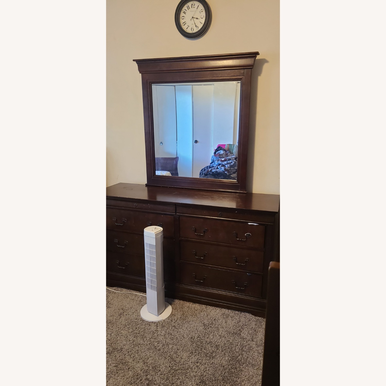 Value City Furniture Dark Brown Wood Dresser - image-2