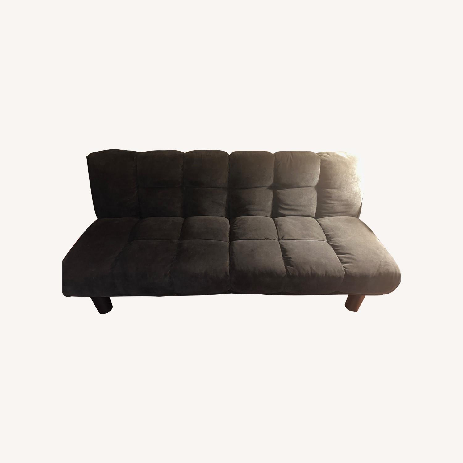 Blue Fabric Futon - image-0