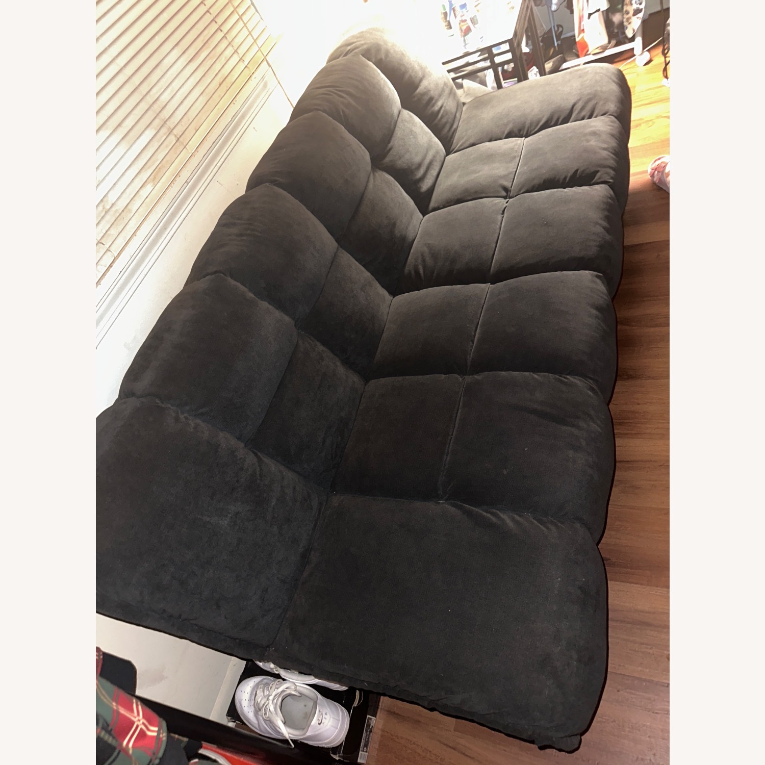 Blue Fabric Futon - image-3